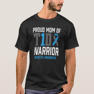 Camiseta Conciencia de la Diabetes Tipo 1 T1D Mamá Guerrera