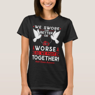 Camiseta Conciencia de la enfermedad cardíaca cónyuge espos
