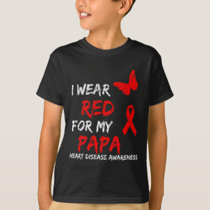 Camiseta Conciencia de la enfermedad cardíaca Llevo rojo po