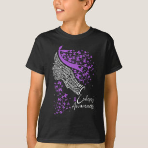 Camiseta Conciencia de la epilepsia de la mariposa de la ci