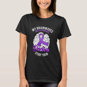 Camiseta Conciencia de la epilepsia Mis ondas cerebrales so