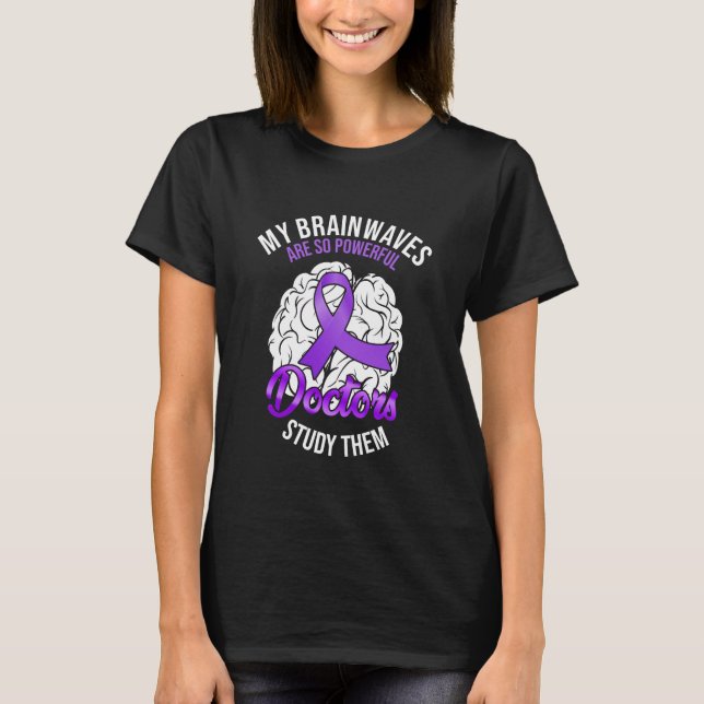 Camiseta Conciencia de la epilepsia Mis ondas cerebrales so (Anverso)