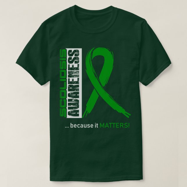 Camiseta Conciencia De La Escoliosis Porque Importa En Esta (Diseño del anverso)
