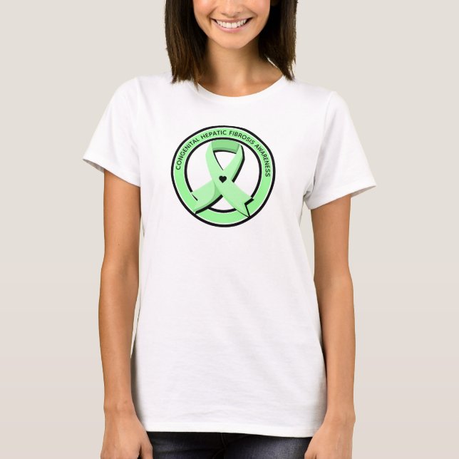 Camiseta Conciencia de la Fibrosis Hepática Congénita (Anverso)