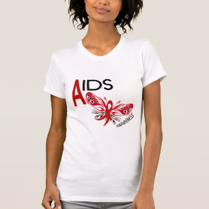 Camiseta Conciencia de la mariposa 3 del SIDA/VIH