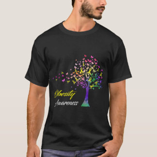 Camiseta Conciencia de la obesidad de la cinta de árbol T
