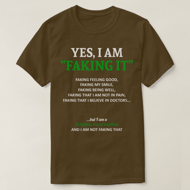 Camiseta Conciencia De La Parálisis Cerebral Lo Estoy Engañ (Diseño del anverso)