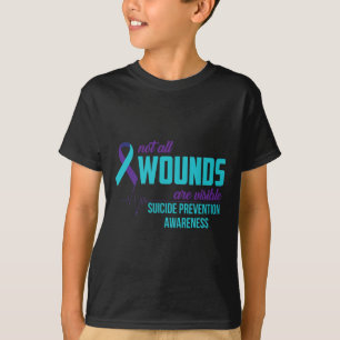 Camiseta Conciencia de la prevención del suicidio en cinta 