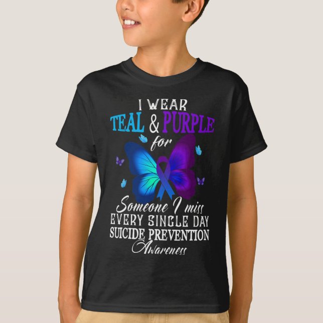 Camiseta Conciencia de la prevención del suicidio en cinta  (Anverso)