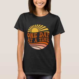 Camiseta Conciencia de la Salud Un Día a la Vez Retro Sol