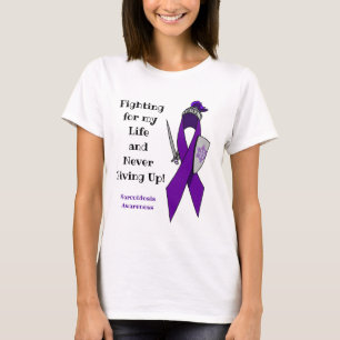 Camiseta Conciencia de la sarcoidosis, nunca dando para