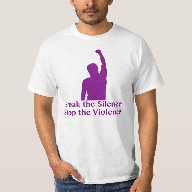 Camiseta Conciencia de la violencia en el hogar (Anverso)