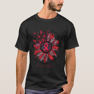 Camiseta Conciencia de las víctimas de quemaduras - Flor de
