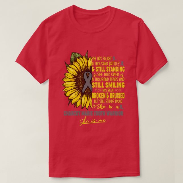 Camiseta Conciencia de los dientes de Charcot Marie Ella es (Diseño del anverso)