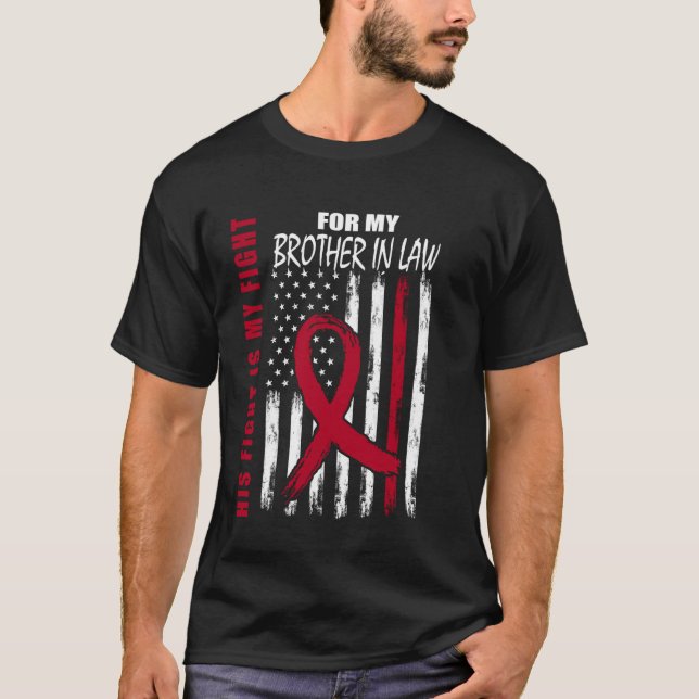 Camiseta Conciencia de mieloma múltiple de cuñado americano (Anverso)