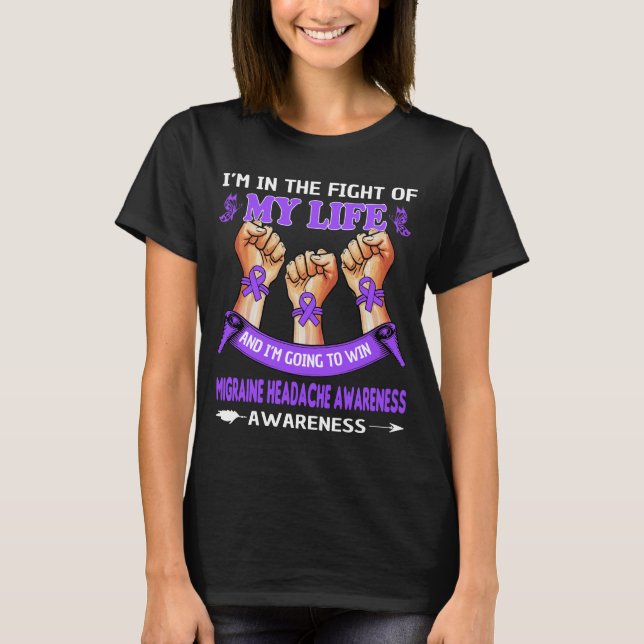 CAMISETA CONCIENCIA DE MIGRAINE HEADACHE (Anverso)