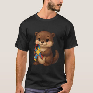 Camiseta Conciencia de nutria autismo Amarillo Rojo Azul An