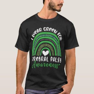 Camiseta Conciencia de Parálisis Cerebral Leopardo Arcoíris
