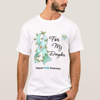 Camiseta Conciencia de PCOS llevo la cinta verde azulada