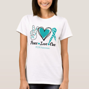 Camiseta Conciencia de Peace Love Cure PCOS