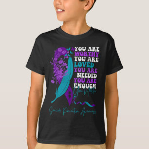 Camiseta Conciencia de Prevención del Suicidio Cinta Morada
