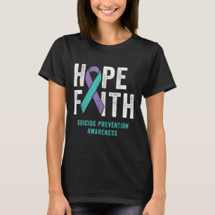 Camiseta Conciencia de Prevención del Suicidio Fe Esperanza
