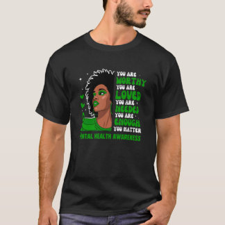 Camiseta Conciencia de Salud Mental de Mujeres Negras Motiv