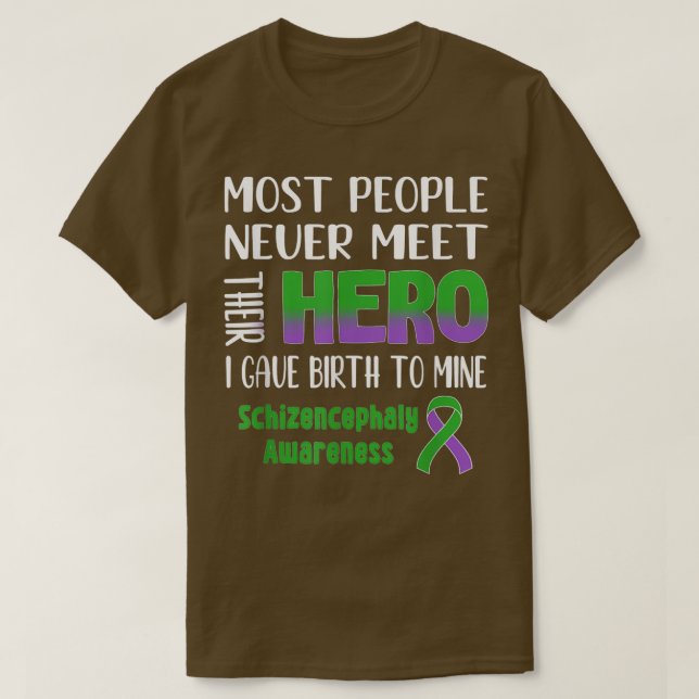 Camiseta Conciencia de Schizencefalia (Diseño del anverso)