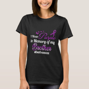Camiseta Conciencia de sobredosis de hermano Memoria