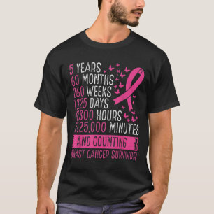 Camiseta Conciencia de sobrevivientes de cáncer de mama 5 a