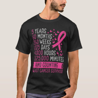 Camiseta Conciencia de sobrevivientes de cáncer de mama 5 a