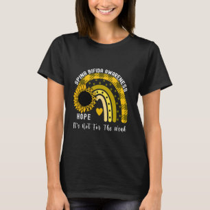 Camiseta Conciencia de Spina Bifida sobre el girasol Spina