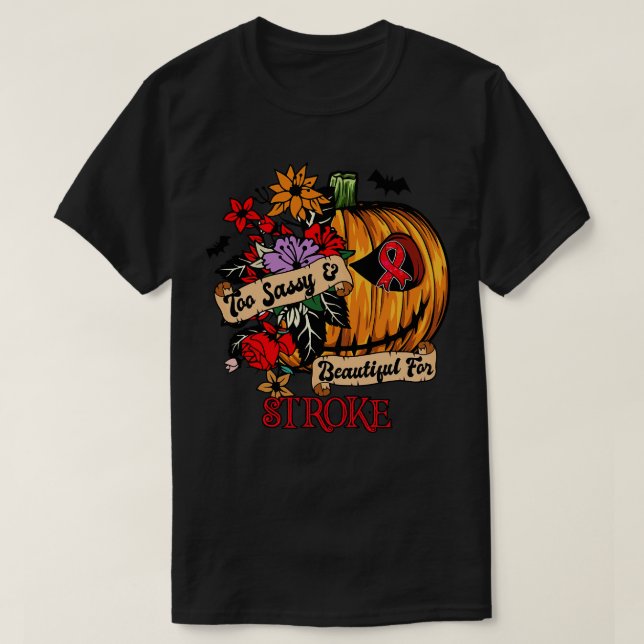 Camiseta Conciencia de Stroke Awareness retro Halloween asu (Diseño del anverso)