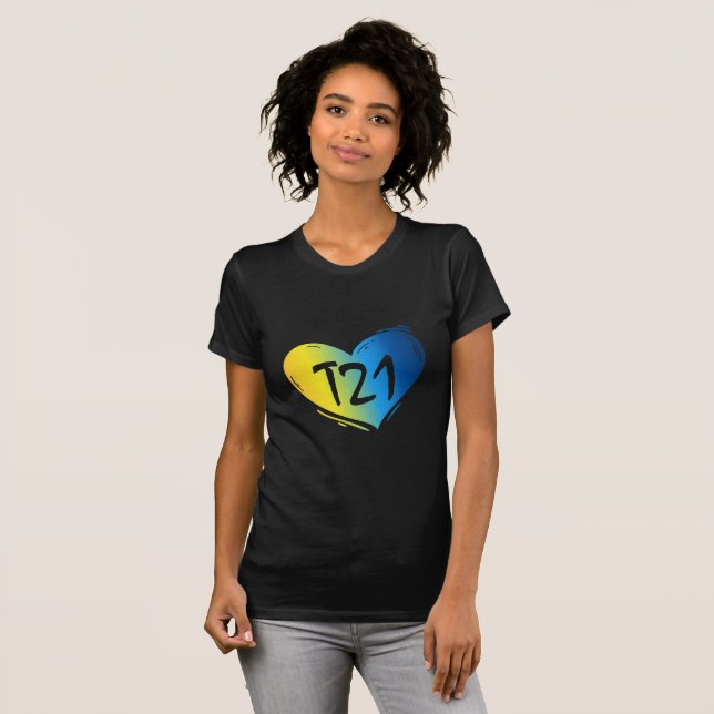 Camiseta Conciencia de T21 Síndrome de Down (Anverso completo)