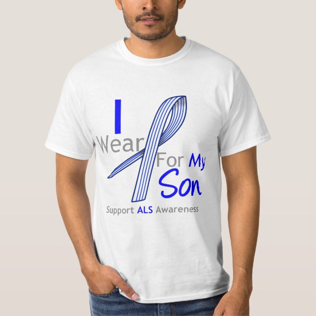 Camiseta Conciencia del ALS llevo la cinta del ALS para mi (Anverso)