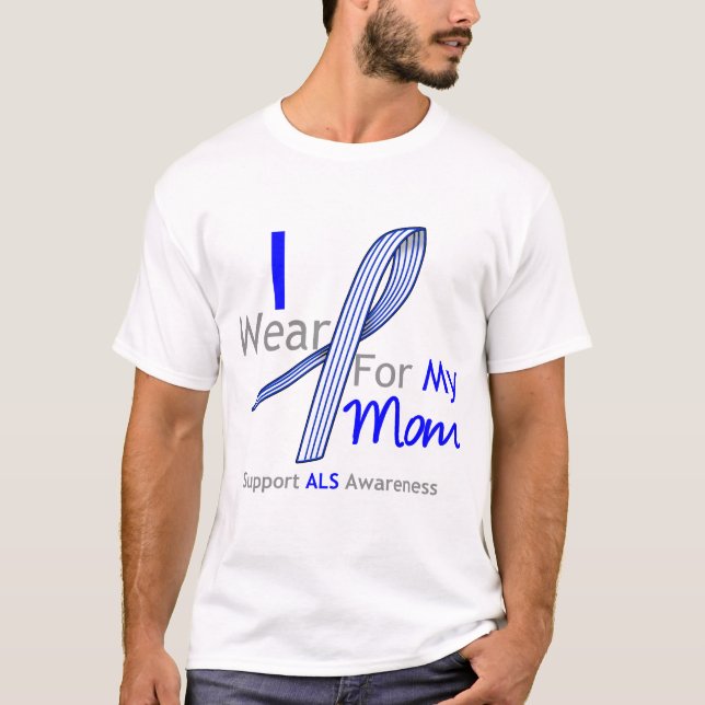 Camiseta Conciencia del ALS llevo la cinta del ALS para mi (Anverso)