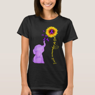 Camiseta Conciencia del alzheimer del girasol para la que r