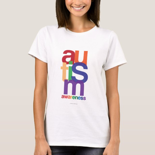 Camiseta Conciencia del arco iris del autismo (Anverso)