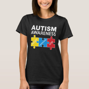 Camiseta Conciencia del autismo aceptar apoyo Rompecabezas