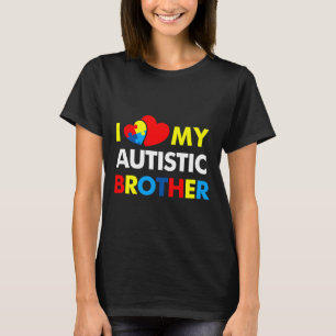 Camiseta Conciencia del autismo Amo a Mi Hermano Autista
