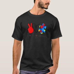 Camiseta Conciencia del Autismo Amor Paz Y Comprensión