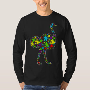 Camiseta Conciencia del autismo Animales del rompecabezas d