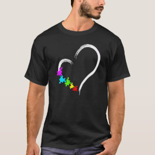 Camiseta Conciencia del Autismo Autista Bondad Corazón Amor