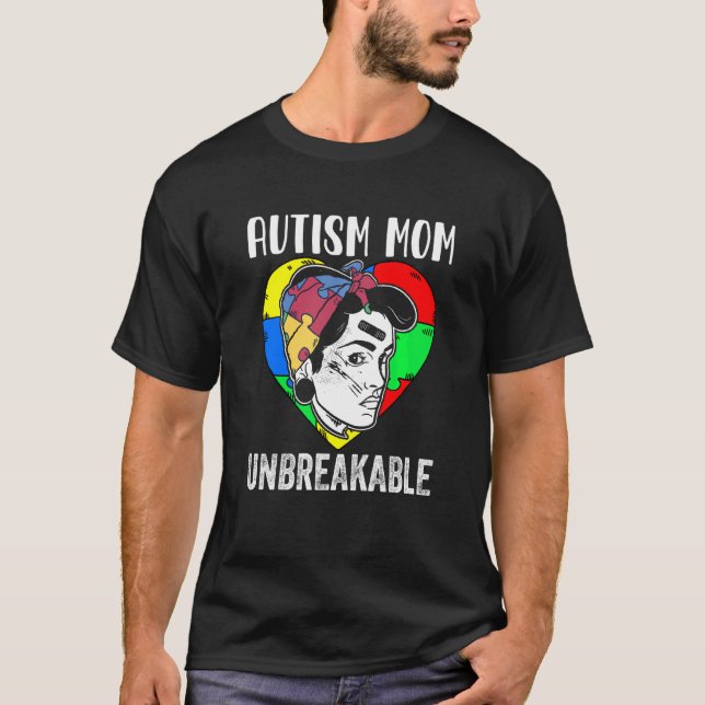 Camiseta Conciencia del autismo Ayuda autista a mamá que nu (Anverso)