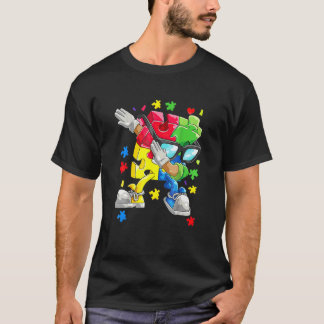 Camiseta Conciencia del Autismo Chicos Niños Dabbing Pieza
