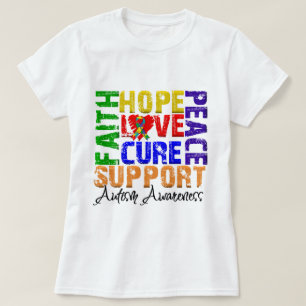 Camiseta Conciencia del autismo de la curación del amor de