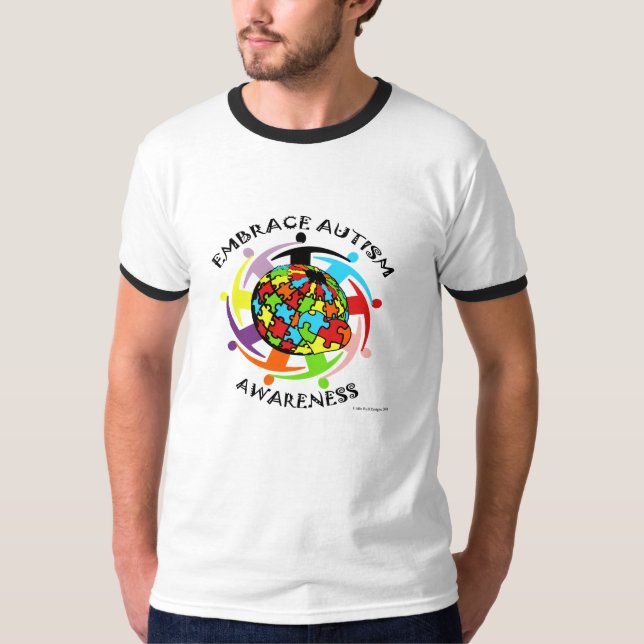 Camiseta Conciencia del autismo del abrazo (Anverso)