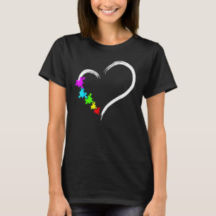 Camiseta Conciencia del Autismo del Corazón Amor Rompecabez