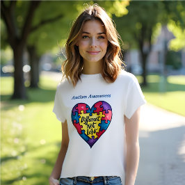 Camiseta Conciencia del autismo 'diferente no menos'