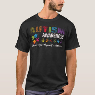 Camiseta Conciencia del Autismo Educar Amar Apoyar Defensor